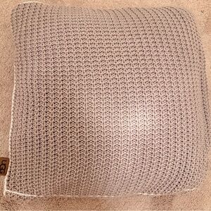 UGG Gray Knit Accent Pillow